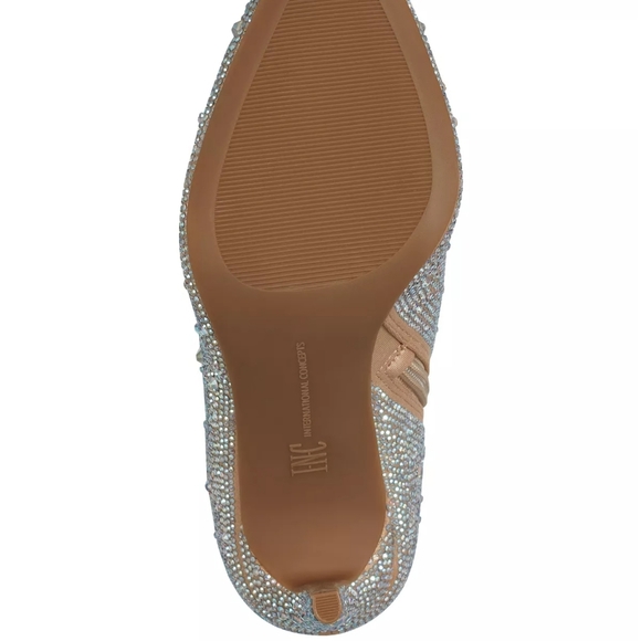 Special Listing NWT INC Diamond Holo Silver ish Boots Sparkling Beaded Booties - Picture 6 of 17